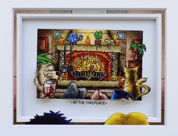 3D Pop Art - At The Fireplace